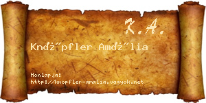 Knöpfler Amália névjegykártya